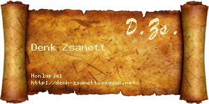 Denk Zsanett névjegykártya