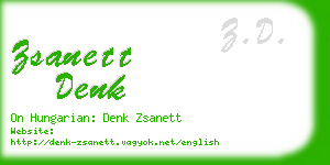 zsanett denk business card